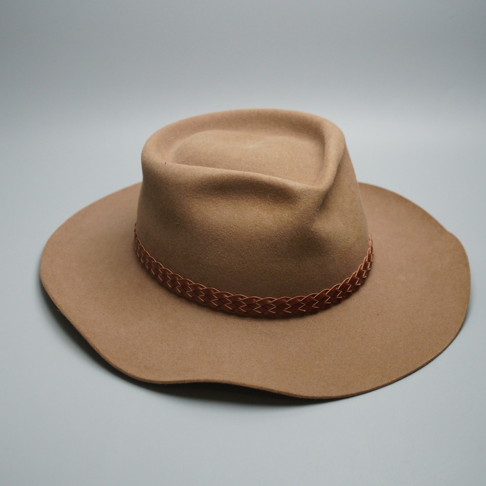 Akubra Imperial Quality Pure Fur Felt Hat Brown Made in Australia Size 60